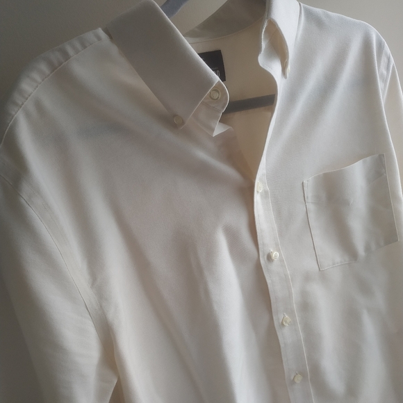 Men's cream Stafford button down - Picture 3 of 3